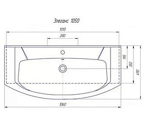 Тумба с раковиной Misty Лаванда 105 белая глянцевая УТ000000071 - 4