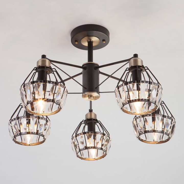 Люстра на штанге Eurosvet Lord 70075/5 черный - 1