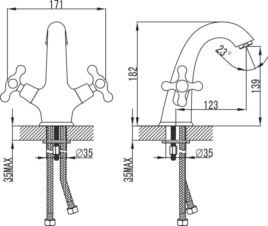 Смеситель для раковины Iddis Jeals хром  19004T4C - 6