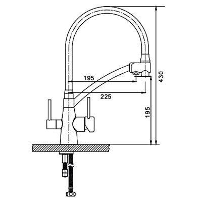 Смеситель для кухни Gappo хром G4398-17 - 4