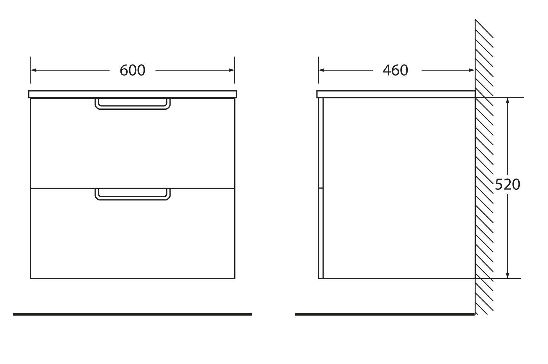 Тумба под раковину BelBagno Leticia 60 зеленый BB600DDAC-PAT/MO - 2