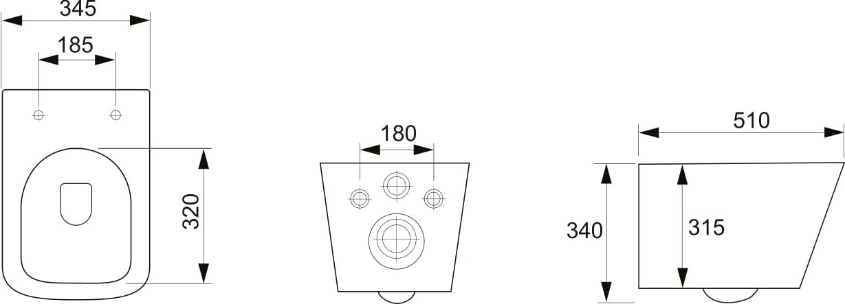 Унитаз подвесной Ceramica Nova Metric Rimless с микролифтом, безободковый CN3007 - 7