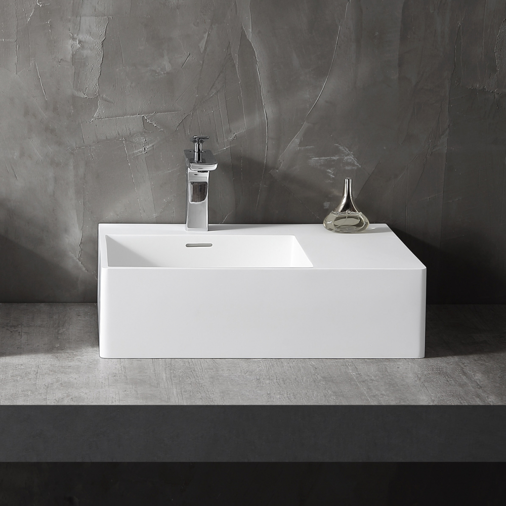 Раковина подвесная Abber Stein 56х38.5 L белый матовый AS2644 L - 1