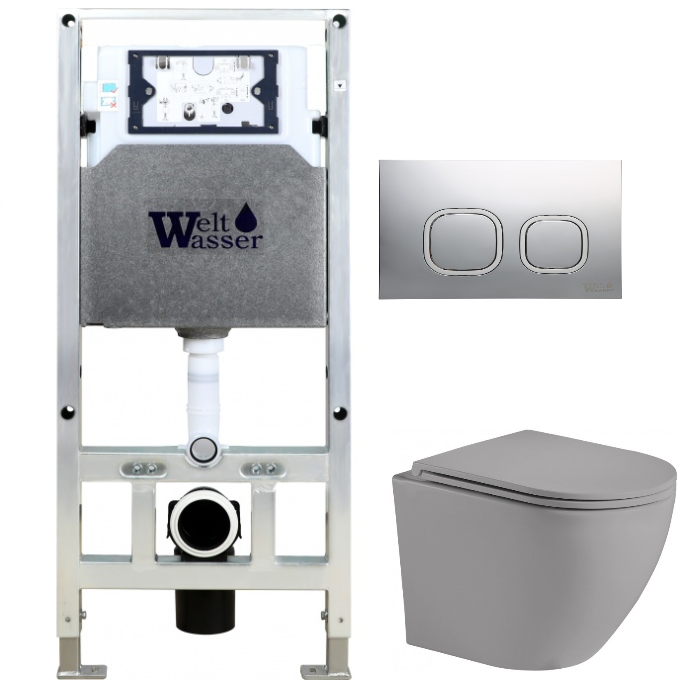 Комплект Weltwasser AMBERG 506 ST + MERZBACH 004 MT-GR + AMBERG RD-CR  10000006908 - 0