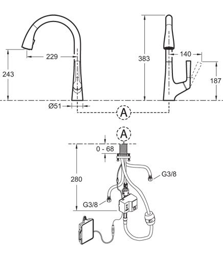 Смеситель Jacob Delafon Malleco E77748-CP для кухонной мойки - 1