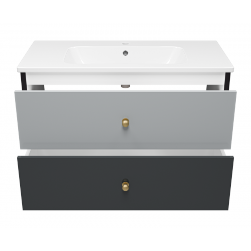 Тумба под раковину Brevita Кристиан 100х57 серый  Кри-06100-01-012Я - 2