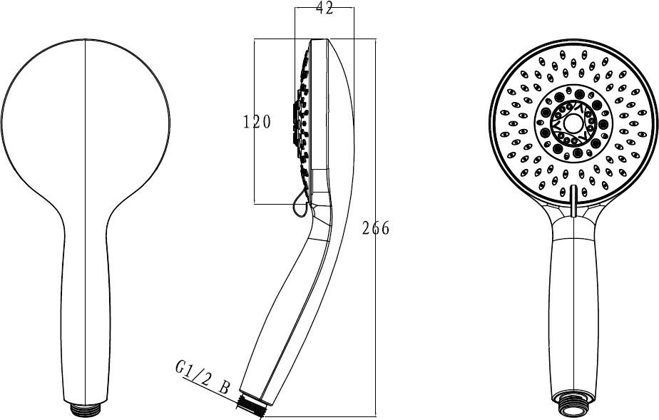 Душевая лейка Bravat Waterfall P70139CP-2-RUS - 2