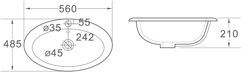 Раковина SantiLine SL-2107 - 1