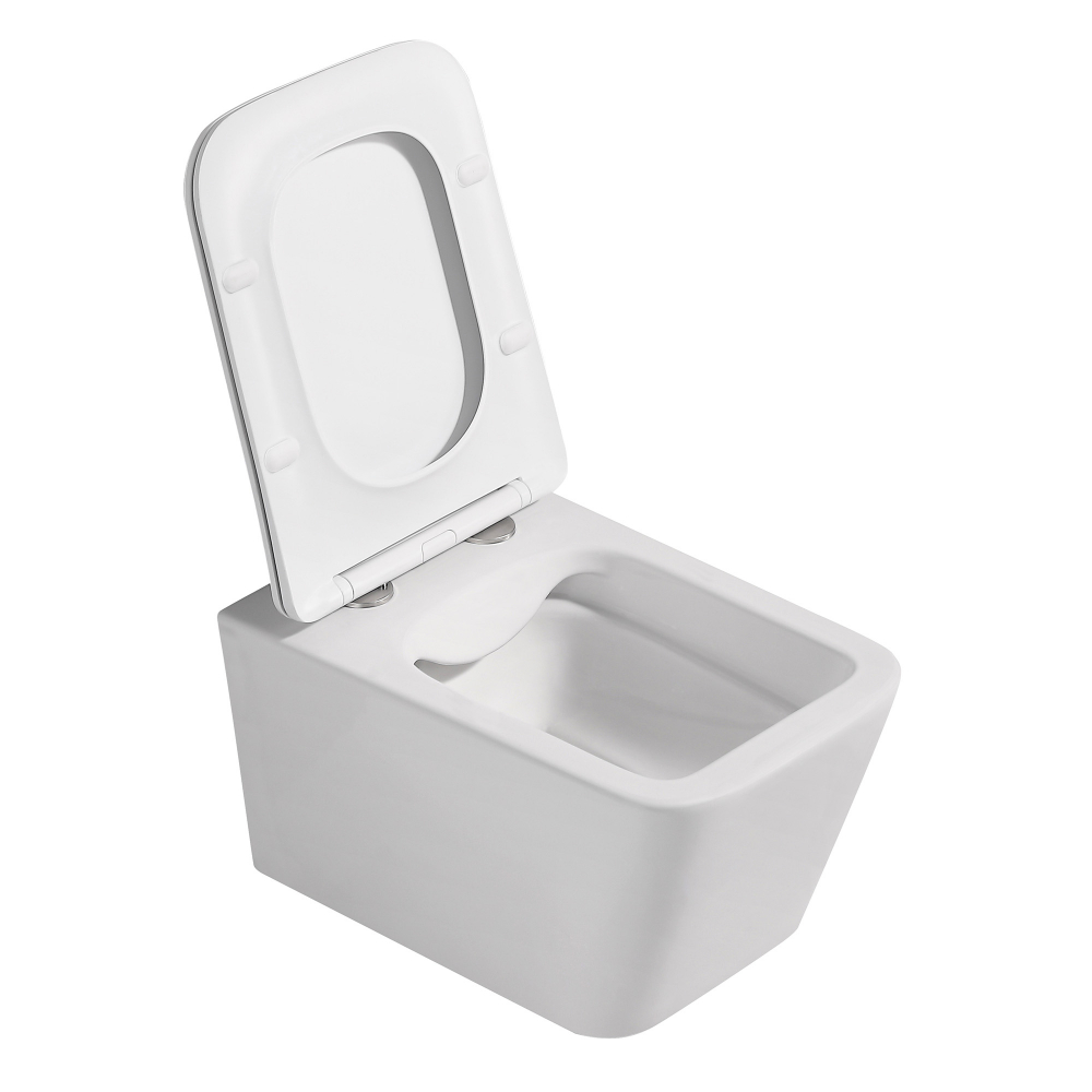 Унитаз ABBER Rechteck AC1201MW подвесной белый матовый, безободковый - 8