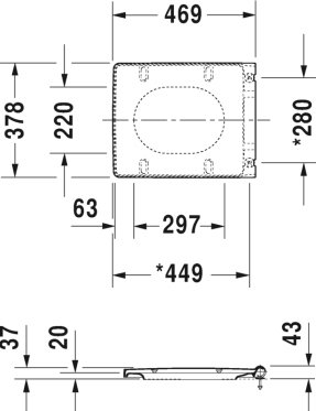 Крышка-сиденье Duravit Vero Air с микролифтом 002209 0022090000 - 1