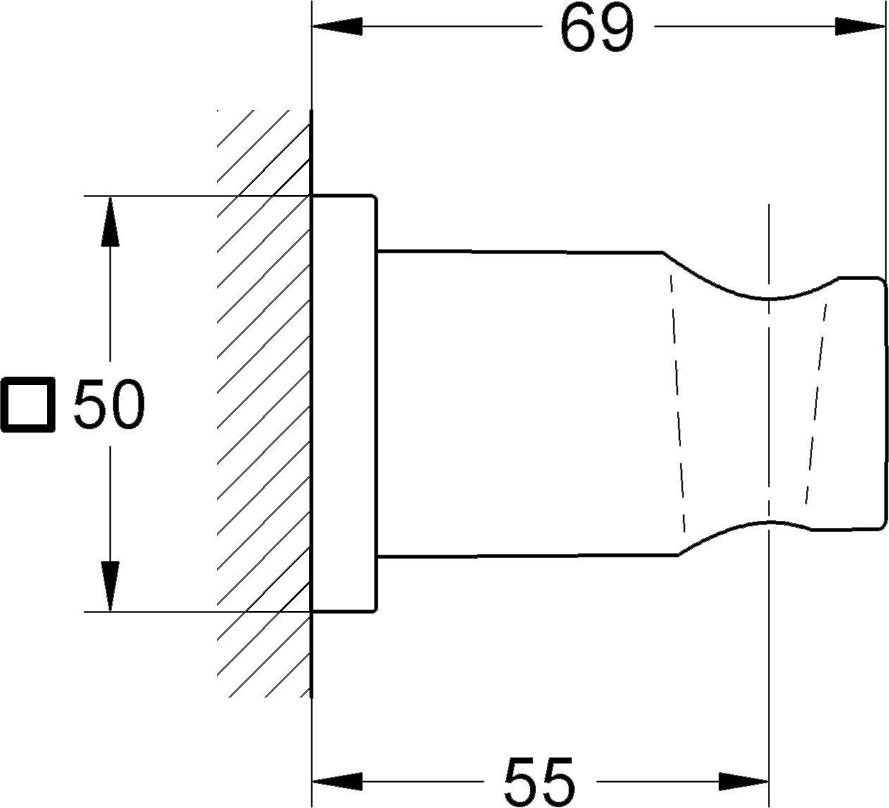 Настенный держатель Grohe Rainshower 27075LS0 белая луна - 1
