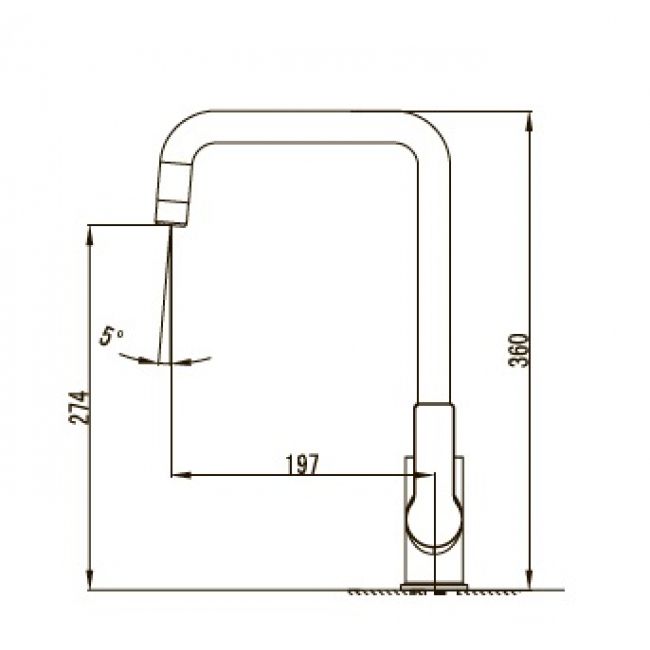 Смеситель для кухонной мойки  KAISER Oval  56044 - 1