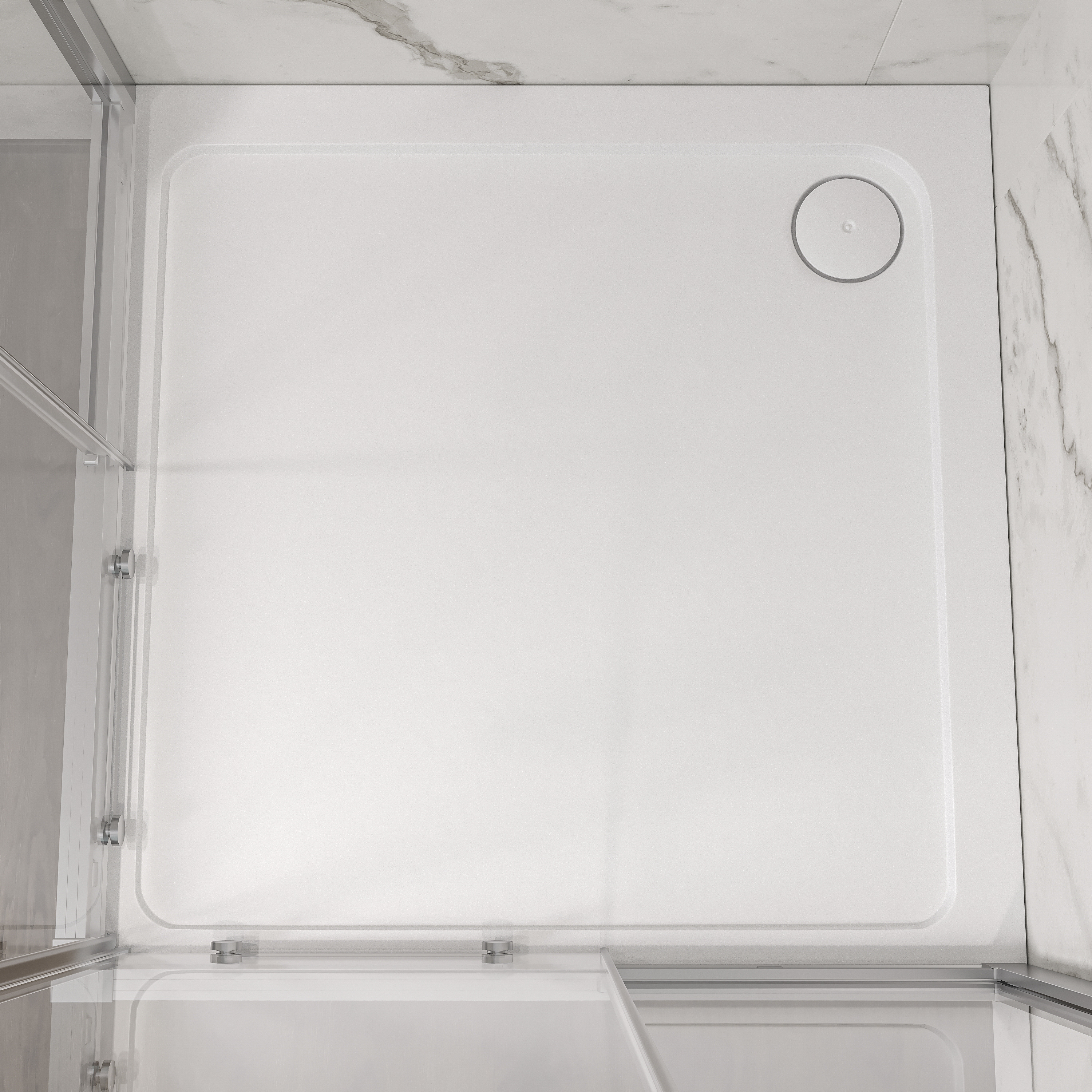 Душевой уголок STWORKI Дублин 90x90 см профиль хром матовый, прозрачное стекло, квадратный 3GW016TTKK000 - 4