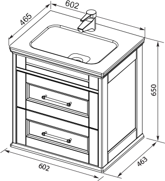 Мебель для ванной Aquanet Бостон 60 ясень 206550 - 17