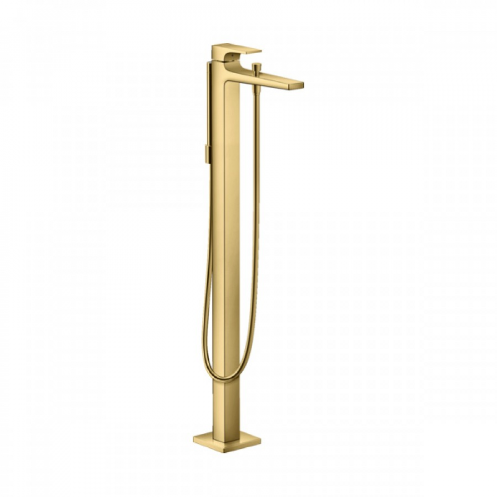 Смеситель hansgrohe Metropol для ванны однорычажный, напольный, с рычаговой рукояткой, 32532990, полированное золото - 0