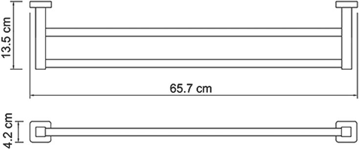 Полотенцедержатель Wasserkraft Lippe K-6540 двойной - 3