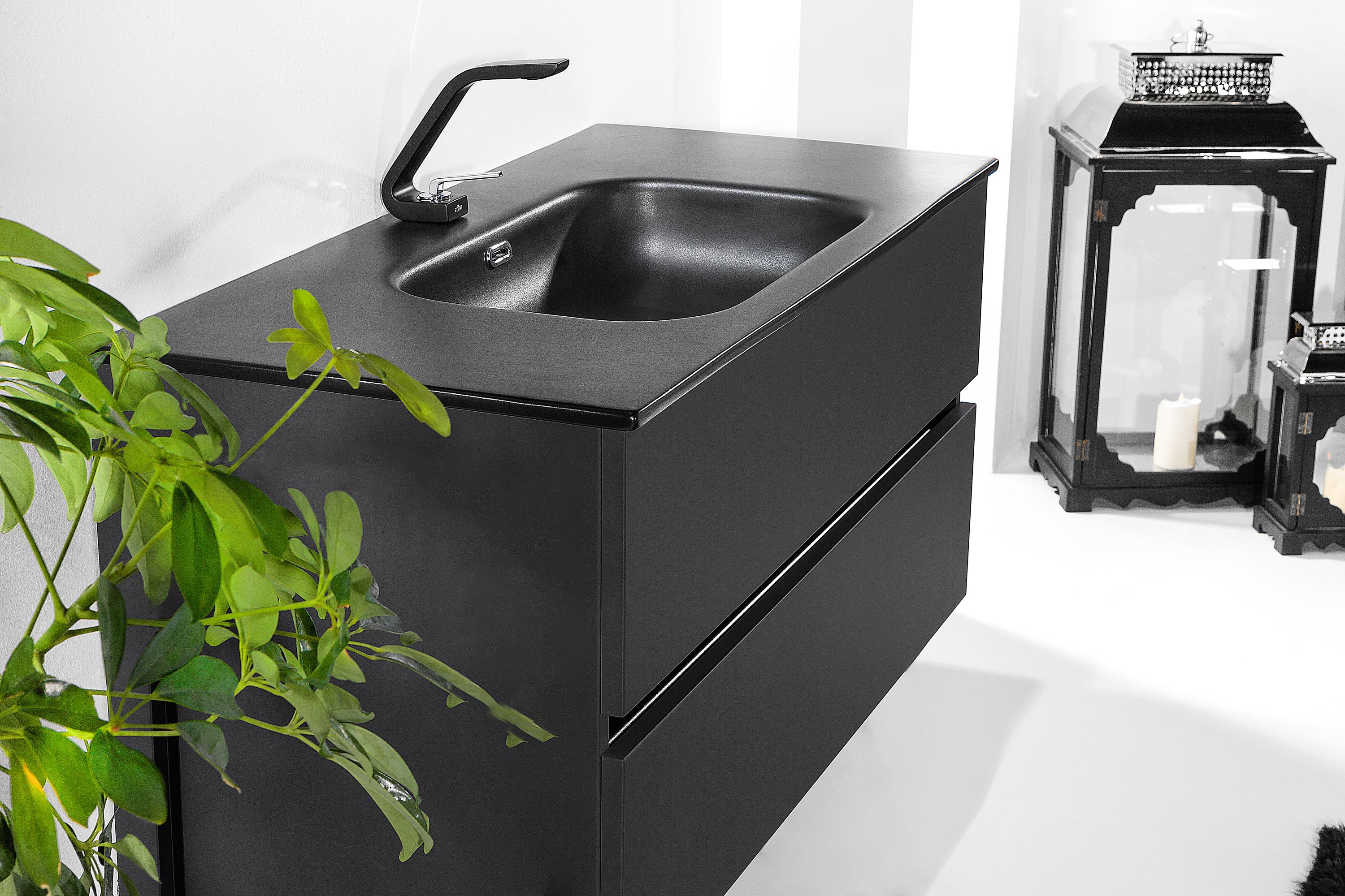 Тумба под раковину Armadi Art Vallessi 100 черный матовый 837-100-A mat - 9