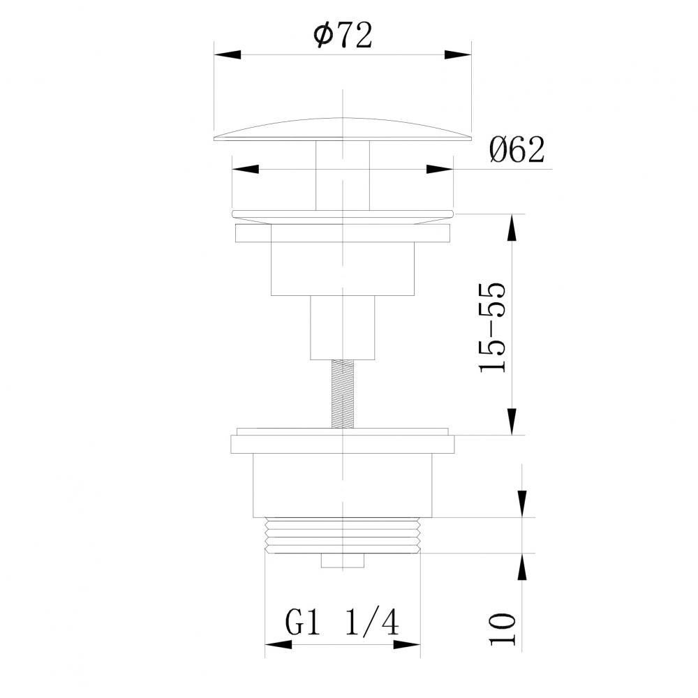 Донный клапан Abber золото матовый AF0012G - 1