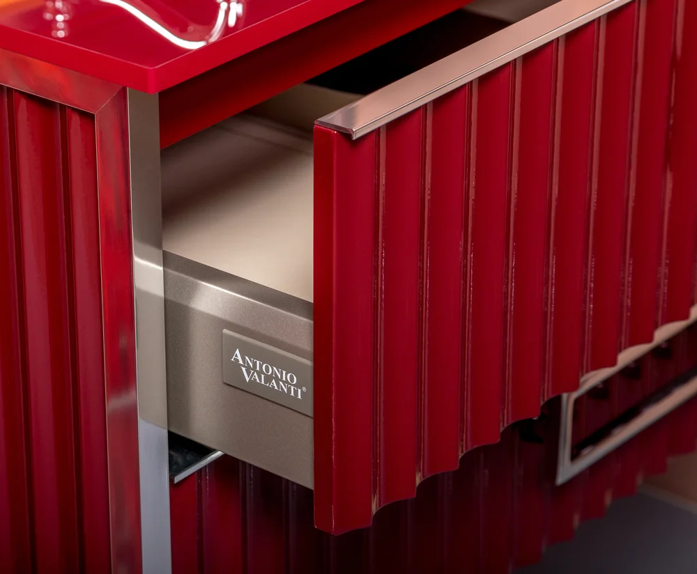 Тумба под раковину чашу Boheme Armadi Art Monaco 100 бордо глянец - хром 867-100-RCR - 2