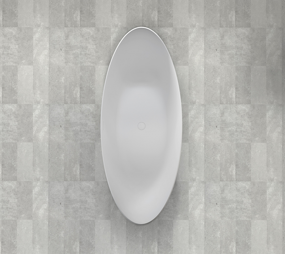 Ванна из искусственного камня Abber Stein 180х80 белый матовый AS9633 - 3