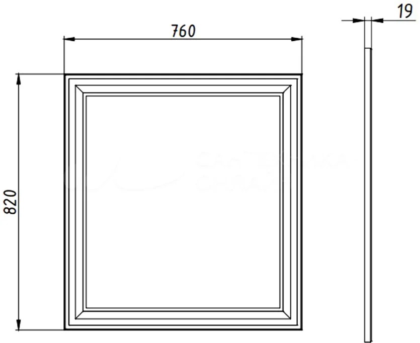 Зеркало ASB-Woodline Валенца 80 слоновая кость 11905 СК - 2