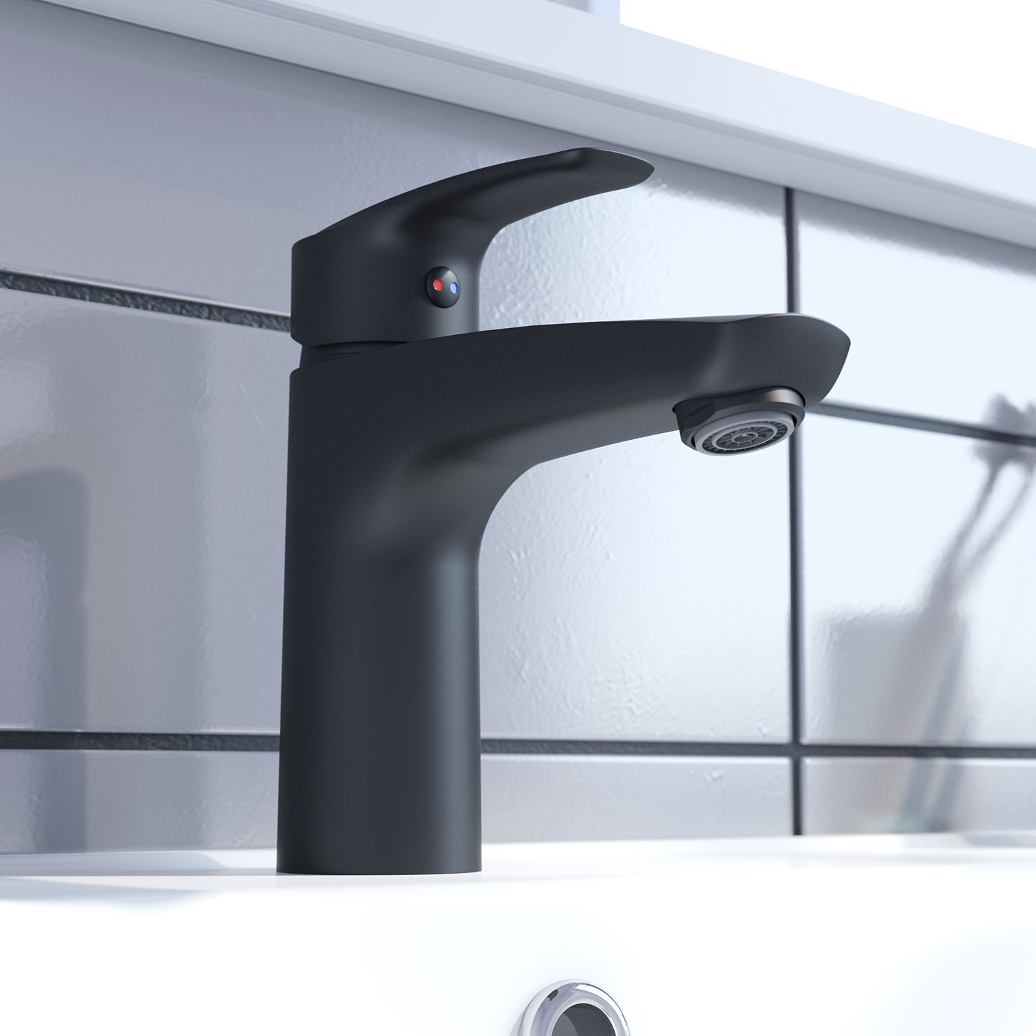 Смеситель IDDIS Ray для раковины, черный RAYBL00i01 - 2