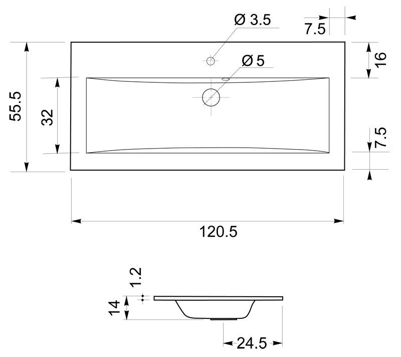 Мебельная раковина Aquanet Мадонна 120 Marmite Mikaela 164747 - 3