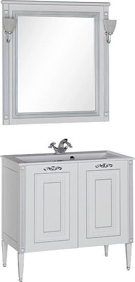 Мебель для ванной Aquanet Паола 90 белая - 3