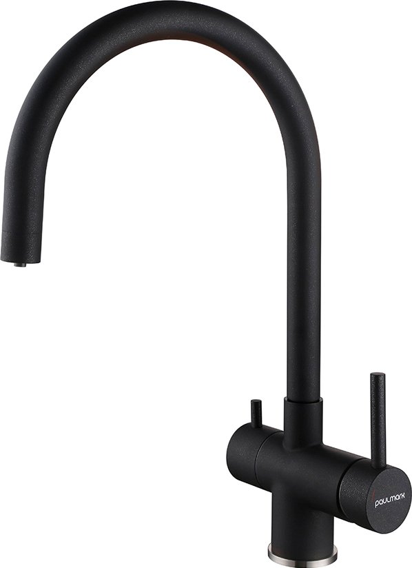 Смеситель для кухни Paulmark Heller черный матовый He213218-418 - 0