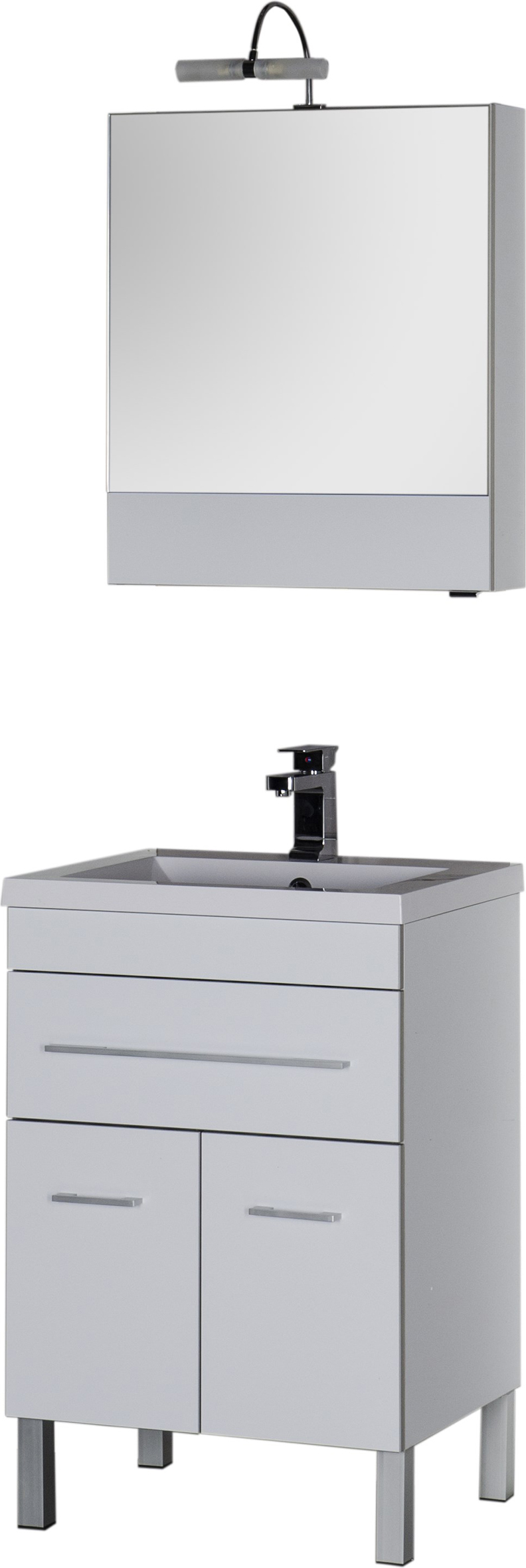 Мебель для ванной Aquanet Верона 58 белая, 1 ящик, 2 двери 182507 - 12