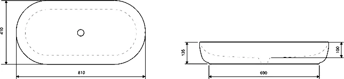 Раковина накладная Excellent Jima 82 белый CEAC.2001.820.WH - 2