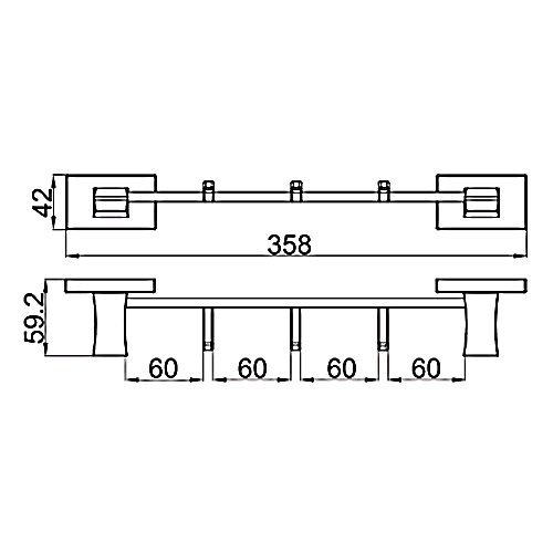 Планка с 3-мя крючками Gappo G0716-30 - 1