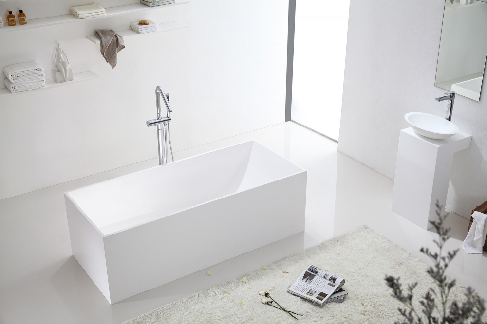 Ванна из искусственного камня ABBER Stein AS9642-1.8 белая матовая - 5