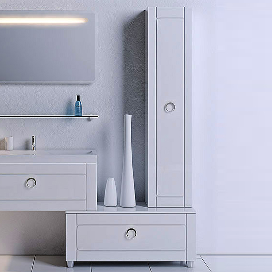 Шкаф-пенал Aqwella 5 stars Инфинити П35 подвесной белый Inf.05.35 - 1