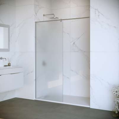 Душевая перегородка RGW Walk in 90х195 хром стекло матовое 351003309-21 - 0