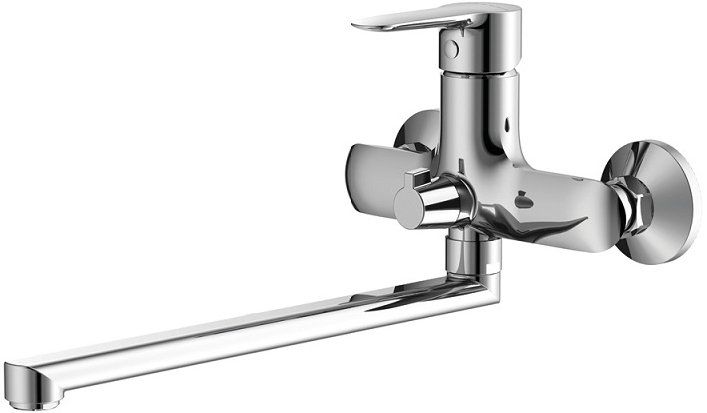 Смеситель для ванны с длинным изливом с керамическим дивертором, Cuba, IDDIS, CUBSBL2i10WA - 0