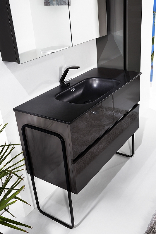 Тумба под раковину Armadi Art Vallessi 80 черный глянец 837-080-A glossy - 6