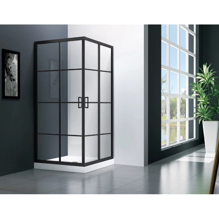 Душевой уголок Veconi Rovigo 80х80, черный  RV09-80-01-C7 - 0
