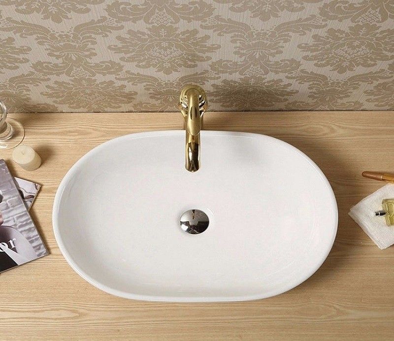 Раковина накладная Ceramalux N белый  9026А - 1