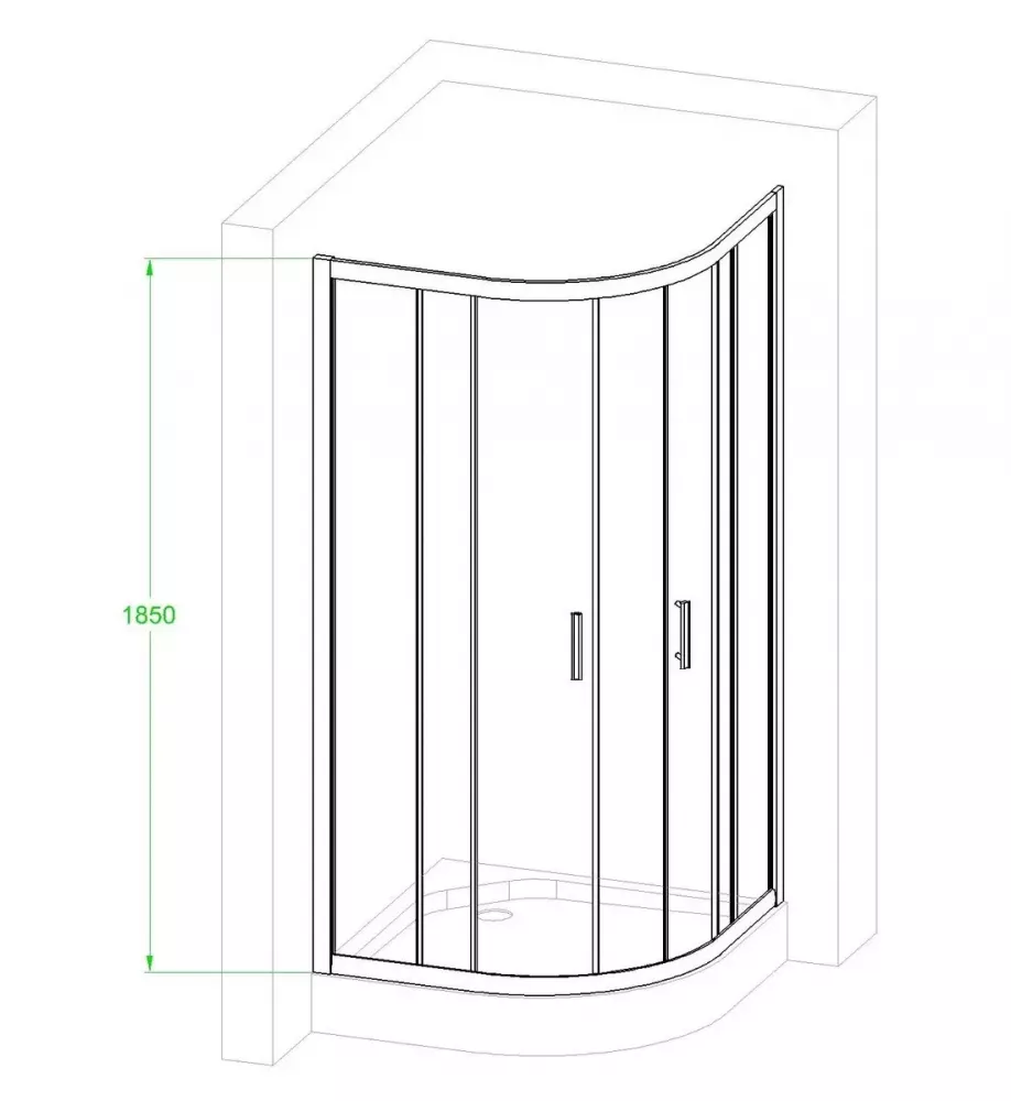 Душевой уголок Royal Bath HKD 100х100 профиль белый стекло матовое RB100HKD-C - 2
