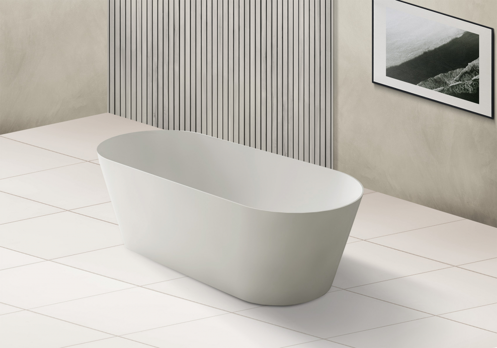 Ванна иВанна из искусственного камня Abber Stein 165х70 белый матовый AS9622 - 3