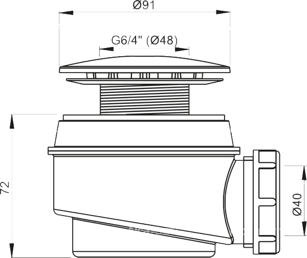 Сифон для поддона AlcaPlast A47CR-60 - 1