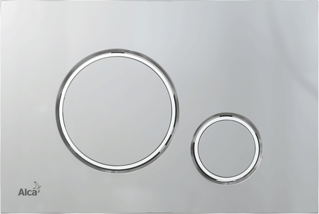 Кнопка смыва AlcaPlast THIN M772 хром матовый / хром глянцевый - 0