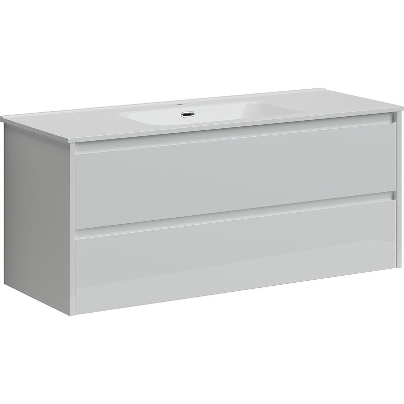 Тумба под раковину подвесная Sancos Libra 120 белая глянцевая LB120-1W - 0