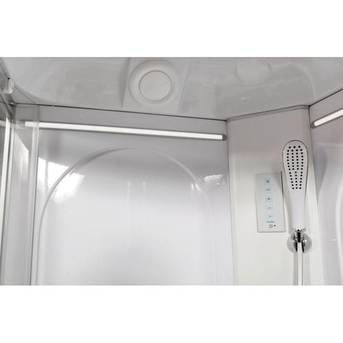 Душевая кабина Deto L 120х80 с подсветкой, хром  L520RLED - 7