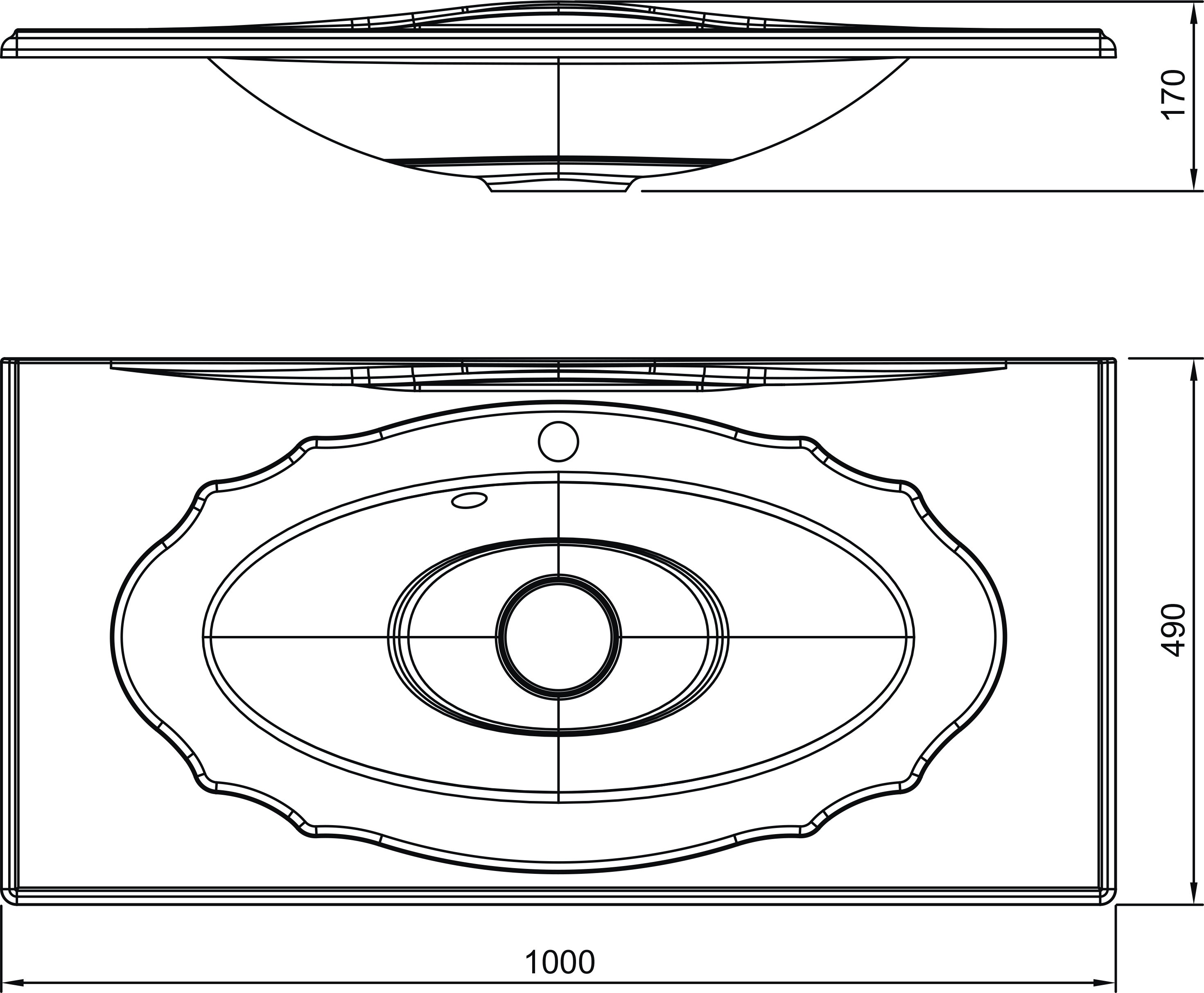 Мебельная раковина Florentina Гармония 100 10.030.01000.001 - 13