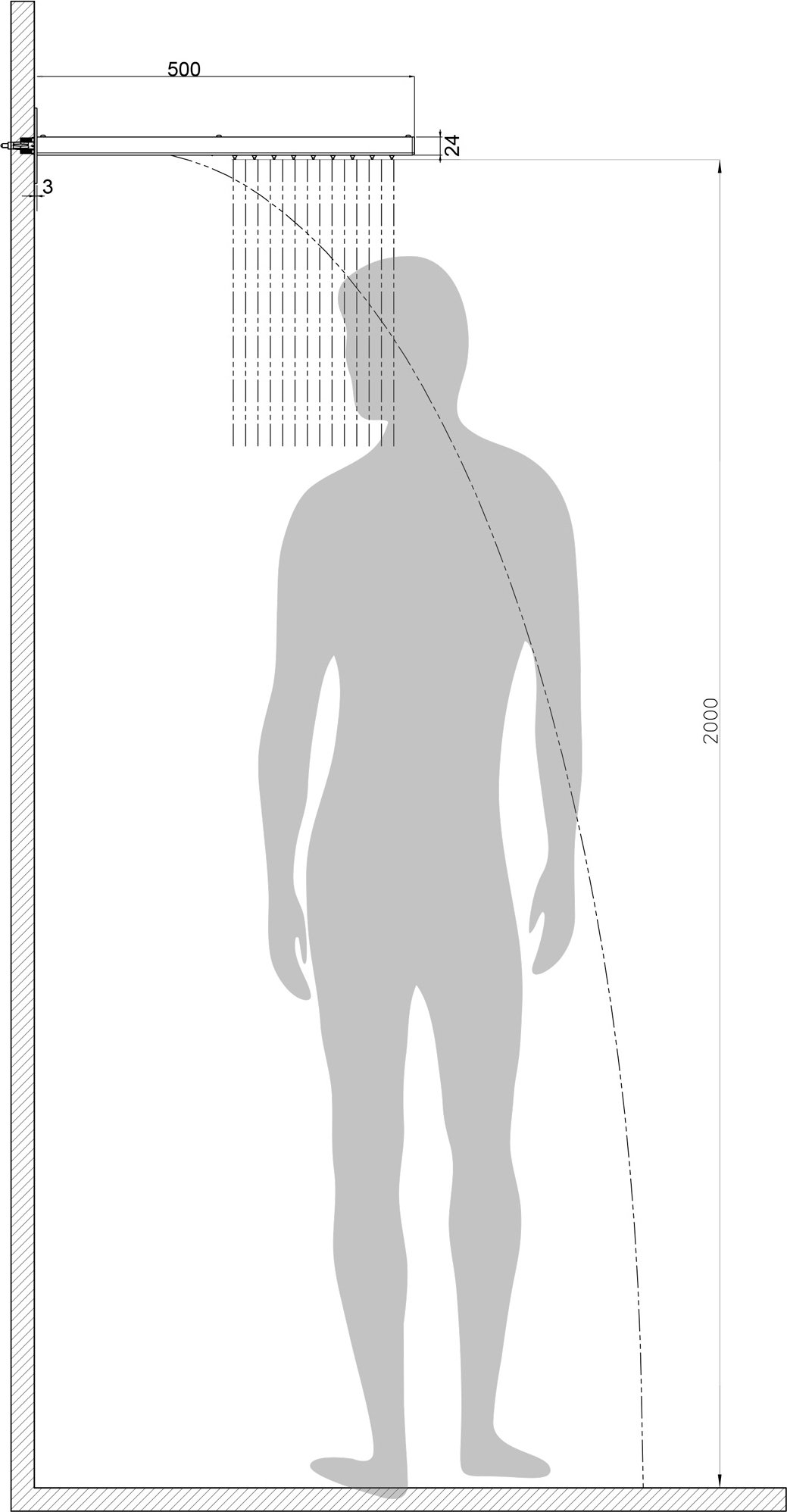 Верхний душ Bossini Manhattan 2 sprays I00570 I00570.030 - 4