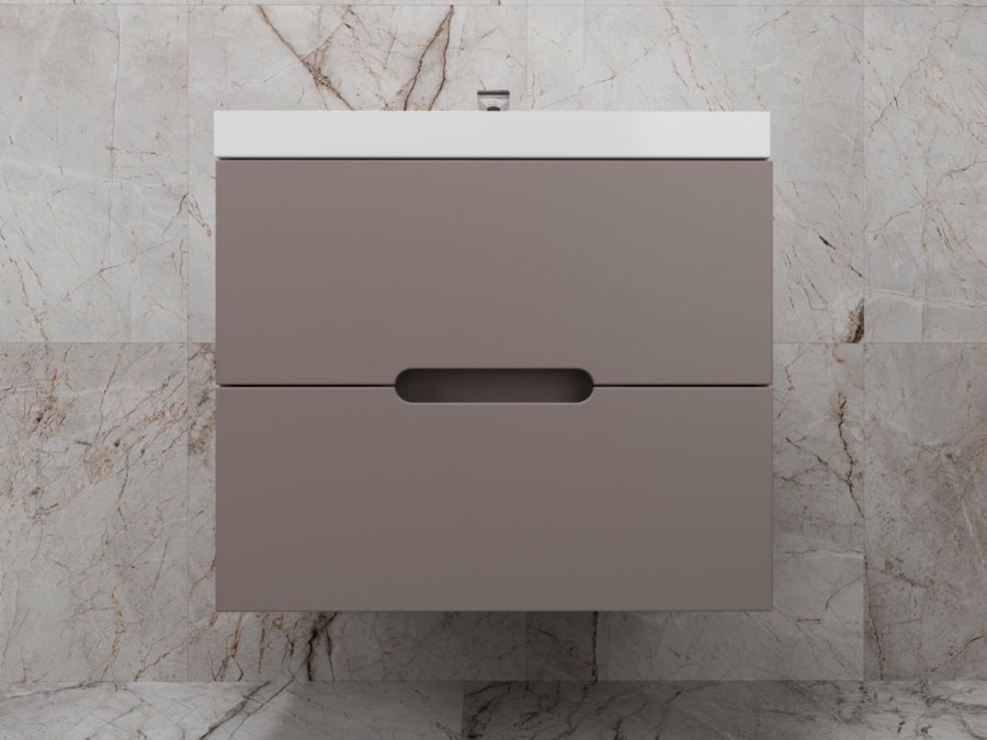 Тумба под раковину Style Line Матис 70 подвесная коричневый ЛС-00002297 - 0