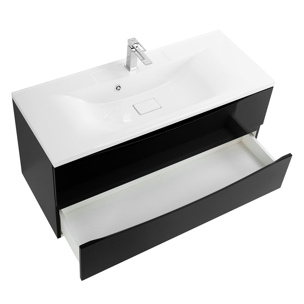 Тумба с раковиной BelBagno Marino 110 черный - 5