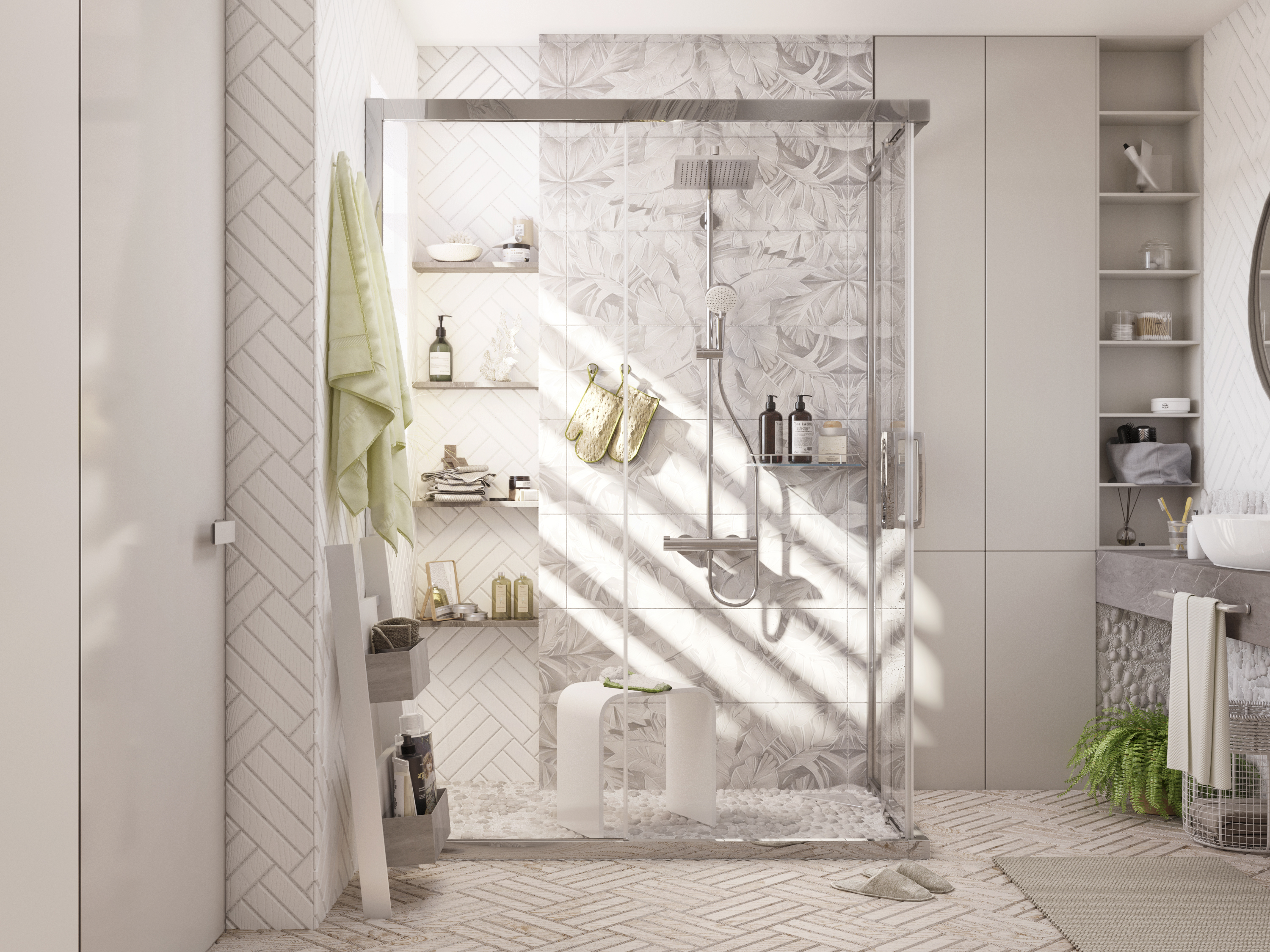 Душевой уголок STWORKI Карлстад DE019RC90140200 140x90 см профиль хром глянец 3GW135TTKK000 - 1